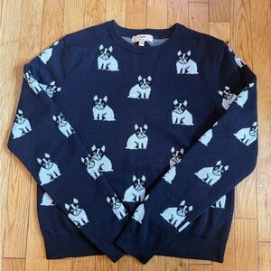 Candie's Navy Blue Sweater with Dog Design #735